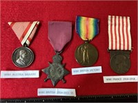 4 WWI MEDALS