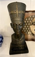 Vintage Egyptian Royal Bust 14.5" plaster