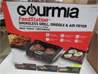 GOURMIA FOODSTATION SMOKELESS GRILL, GRIDDLE & AIR