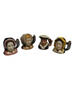 Royal Doulton mini Toby mugs Henry VIII wives