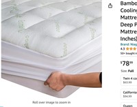 Bamboo Full Mattress Topper - Thick Cooling