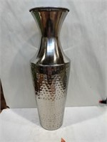 Silver tone  vase 18 in