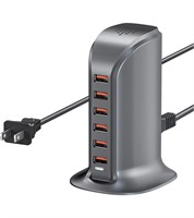 ($30) USB Charger Station 50W,6 Port