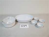 Assorted White Ceramic Bakeware (No Ship)