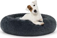 Calming Dog Bed, Plush Round