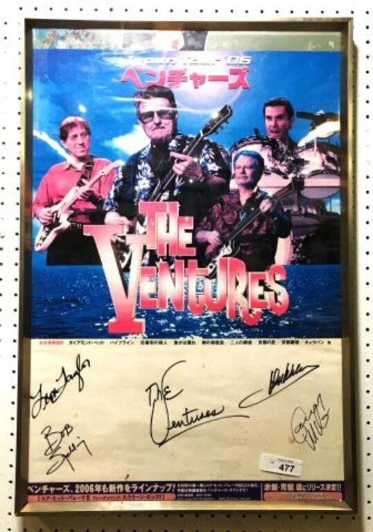 The Ventures Japan Tour Signed Concert Poster