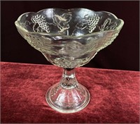 Footed Glass Fruit Bowl