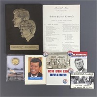 Kennedy Buttons, Postcards, RFK Mass Program