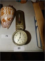 VINTAGE CLOCK THERMOMETER
