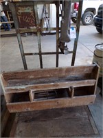 Heavy Duty 4 wheel cart, Wooden toolbox, Mole Trap
