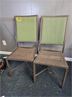 x2 metal & cushion patio chairs