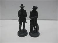 Two Cowboy Statues Tallest 9.5"