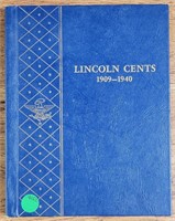 1908-1940 PENNY BOOK W/ APPROX 56 COINS