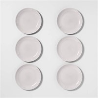 6pk Gray Glass Salad Plates - By Design