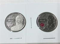 2012 Brock Coloured & Regular Can 25 Cent