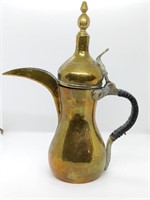 Middle Eastern Dallah Arabic Brass Coffee Pot