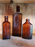 1 WHISKEY BOTTLE, 1 Bronchi-Lyptus Bottle, 1