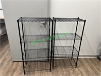 (2) 23"x14" 4 Tier Wire Metal Shelves