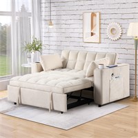 Pull Out Sofa Bed  55.3w  creamy white