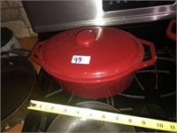 Red Enamel Cast Iron Ducth Oven & Lid