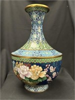 Cloisonne Floral Vase Highly Detail 19th Century