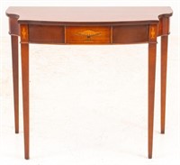 George III Style Mahogany Marquetry Console Table