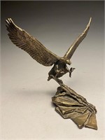Bronze Eagle Desktop Sculpture Signed Shoop LE