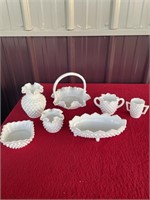 Fenton huge lots of milk glass 7 pieces