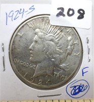 1924-S Peace silver dollar