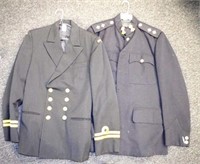 Two Australian naval officer's coats
