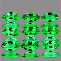 Natural Chrome Green Tsavorite Garnet 9 Pcs - VVS