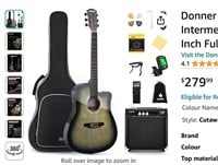 Donner Acoustic Electric Guitar for Beginner