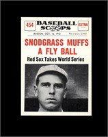1961 Nu Card Scoops #454 Fred Snodgrass NRMT+