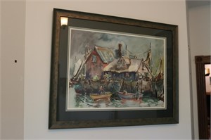 Water Color Signed Painting by John Chetcuti