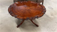 Carved Round Coffee Table