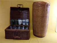 Assortment of glasses and cups
Wicker picnic