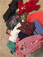 Assorted bags, and clothes