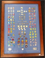 Framed 2000 Sydney Olympics commemorative pins