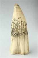 Large 19th Century Scrimshaw,