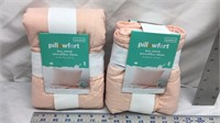 C2) TWO NEW PILLOW SHAMS, STANDARD SIZE