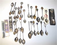 Group of souvenir teaspoons
