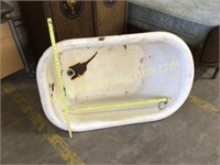 Vintage claw foot cast iron bathtub