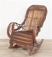 Folk Art Bentwood Rocking Chair