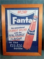 Nicely Framed Vintage "Fanta" Advertisement