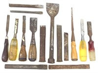 14 Various Wood & Masonry Chisels
