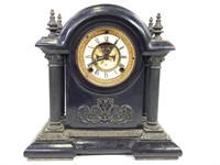 Antique Ansonia Iron Pillar Clock Open Escapement