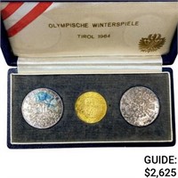 1984 Austria Winter Olympic Set w/ Gold (6.97g)(3