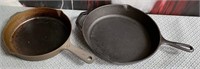 11 - 2 CAST IRON SKILLETS (W112)