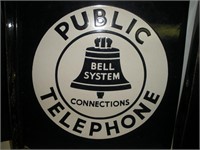 Porcelain Enamel Public Telephone Sign