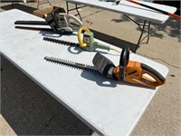 3 SETS OF ELECTRIC HEDGE TRIMMERS